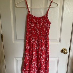 Reddish Flowered Dress